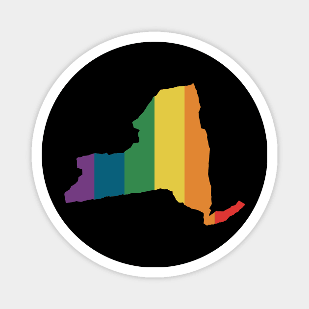 New York State Rainbow Magnet by n23tees